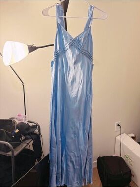 ciao lucia blue silk dress Leticia Dress Acqua